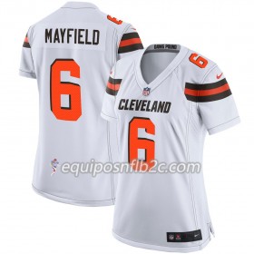 Camiseta Mujer NFL Cleveland Browns Baker Mayfield 6 Nike Blanco 